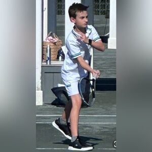 KIDS CLASSIC PREP CHILDRENSWEAR
WHITE GREEN BLUE TENNIS PERFORMANCE SHORT - M